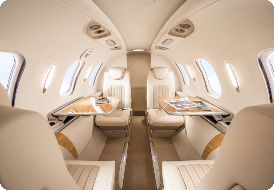 Private Jet luxury interior