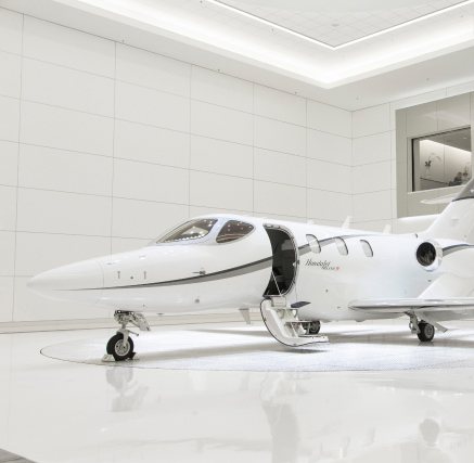 Private jet showroom.