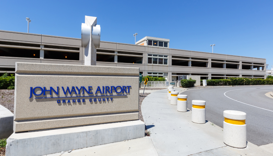 John Wayne Airport sign