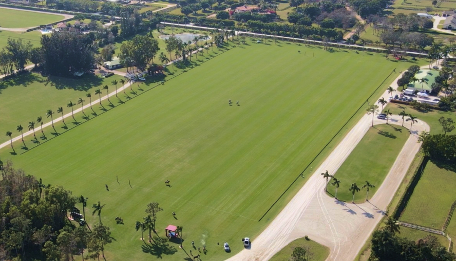 Aerial view of polo field