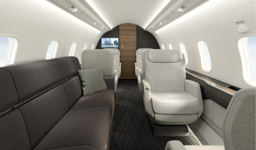 Modern jet interior