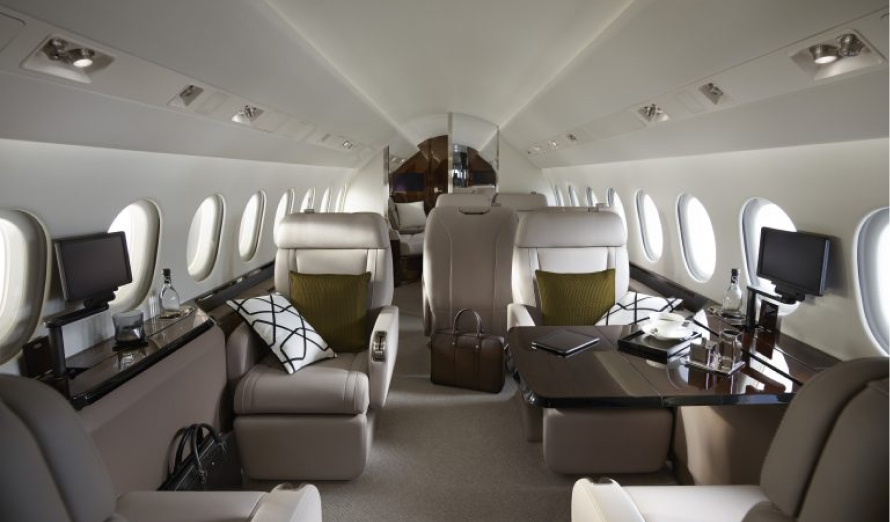 Luxury private jet lounge