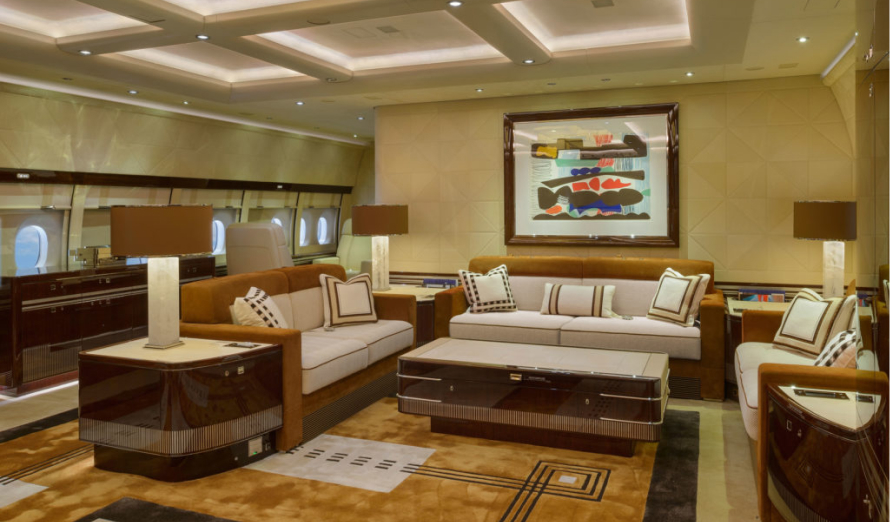 Luxury jet living room