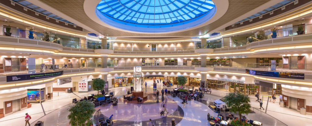 Interior view of a busiest airport in usa